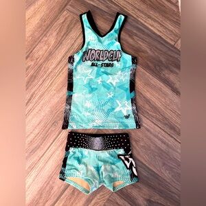 World Cup practice shorts and tank, Youth Small, Like New